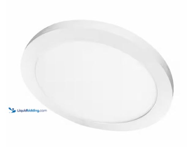 Lot 49-1630782 - Commercial Electric 15 in. 22.5-Watt Dimmable White Integrated LED 1650 Lumens Round Flat Panel Flus...