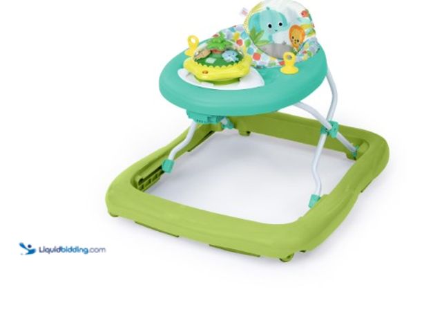 Lot 49-5543024 - Bright Starts Wanderlights 2-in-1 Baby Walker for Infants, Blue, Green. Unused with attachments
