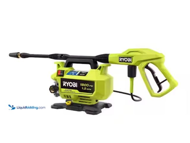 Lot 49-1574969 - RYOBI 1800 PSI 1.2 GPM Cold Water Corded Electric Pressure Washer, Model # RY141803, Slightly used, ...