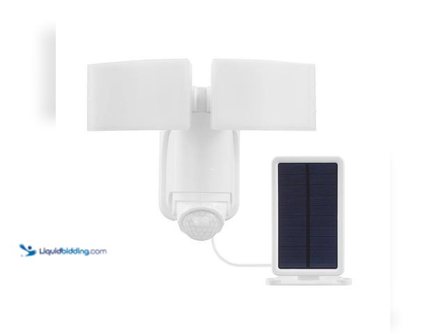 Lot 49-5413105 - Defiant
180° White Motion Sensing Security Light Solar Powered Outdoor 2-Head LED Flood Light 1400 ...
