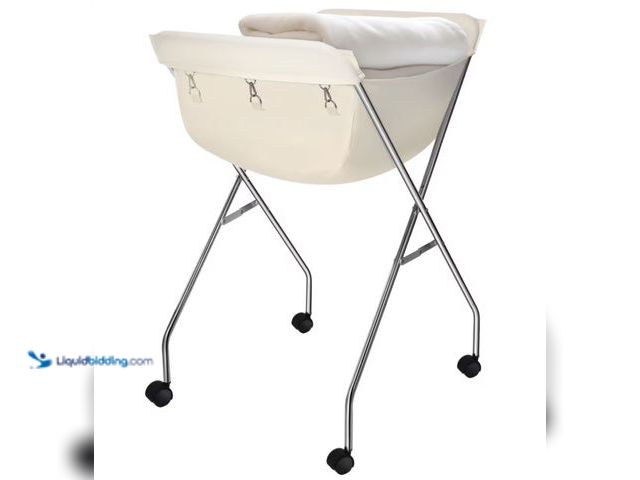 Lot 49-1975255 - Rolling Laundry Hamper. 34” H x 24” D x 19.7” W. Removable and washable cotton canvas bag with metal...