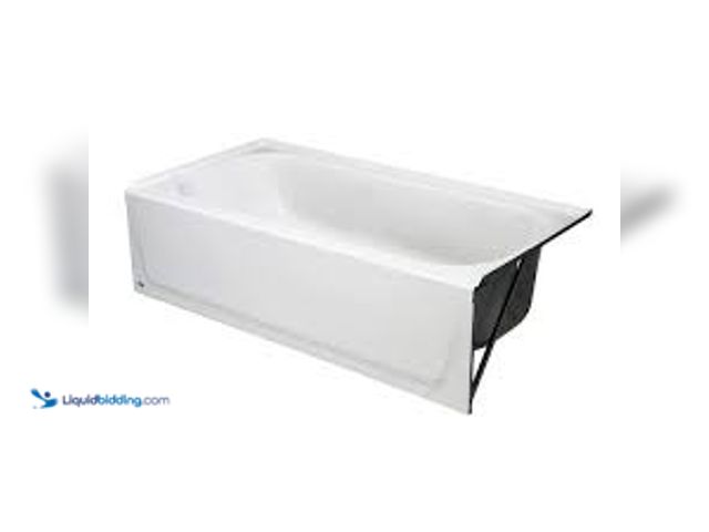 Lot 49-5459857 - Bootz Industries. Maui 60 in. x 30 in. Alcove Soaking Bathtub with Right Drain in White. Model # 011...