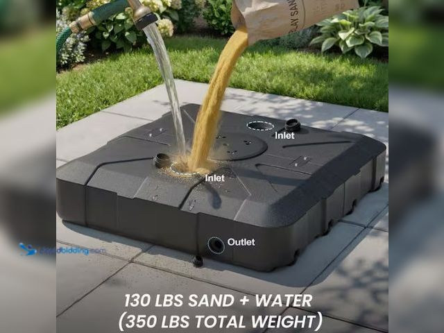 Lot 49-5580855 - Crestlive Products
HDPE Patio Cantilever Umbrella Base with Wheels Outdoor Weighted Umbrella Stand ...