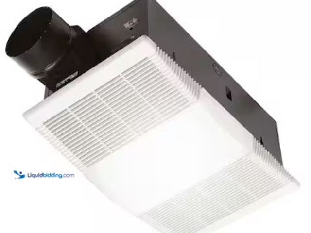 Lot 49-3631345 - Broan-NuTone 80 CFM Ceiling Bathroom Exhaust Fan with Light and 1300-Watt Heater Model: 765H80L Unus...