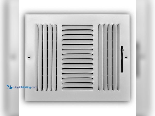 Lot 49-5406367 - (3) Everbilt 10 in. x 8 in. 3-Way Steel Wall/Ceiling Register in White, Model # E103M10X08, New.