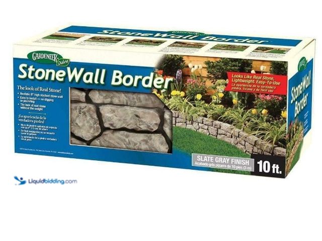 Lot 49-5552160 - Gardeneer by Dalen Stonewall Border - Landscape Edging - Weatherproof Material - 10 feet of Coverage...