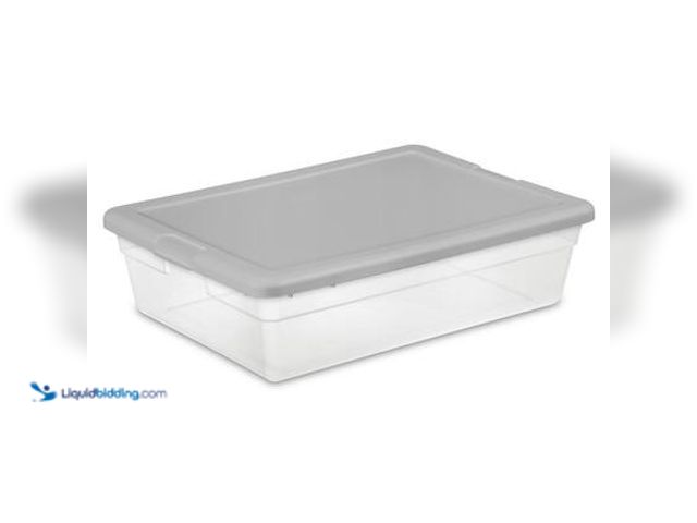 Lot 49-5572324 - QTY 5 - Sterilite 28 Qt. Storage Box. Model # 16556A10. Unused