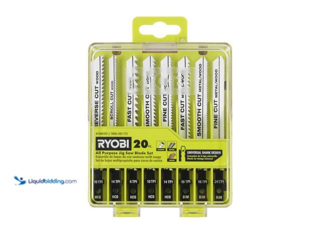 Lot 49-5552739 - RYOBI
All Purpose Jigsaw Blade Set (20-Piece). Model # A14AK202. New