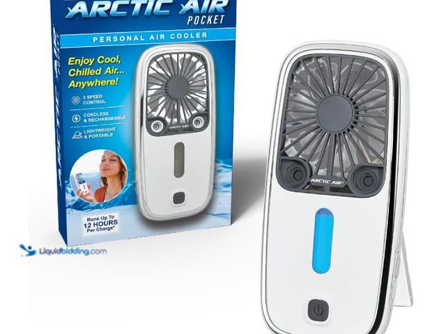 Lot 49-5573059 - Arctic Air Pocket Small Portable Fan, Powerful, Personal Air Cooler with 3 Adjustable Speeds, 12-Hou...
