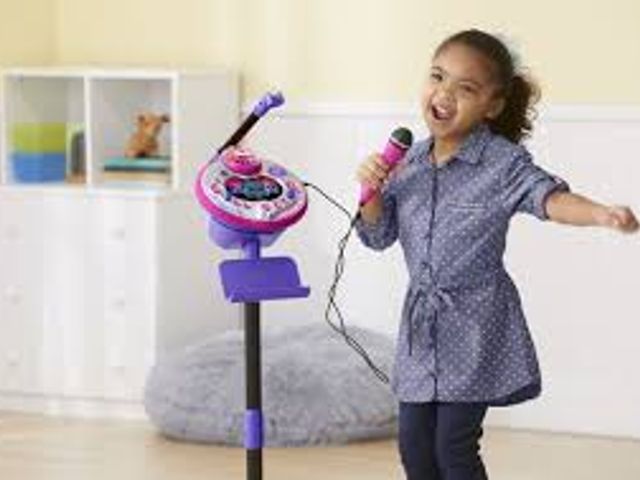 Lot 49-3531857 - VTech Kidi Star Karaoke Machine Deluxe purple. Model: B07DXLCYKF. Used
