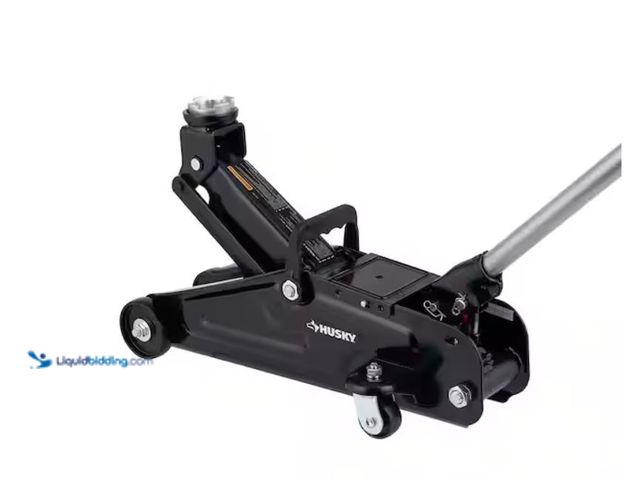Lot 49-3614656 - Husky 2-Ton Hydraulic Trolley Car Jack, Model # HPL4136-VT, Used, has attachments, Scuffs/Scratches,...