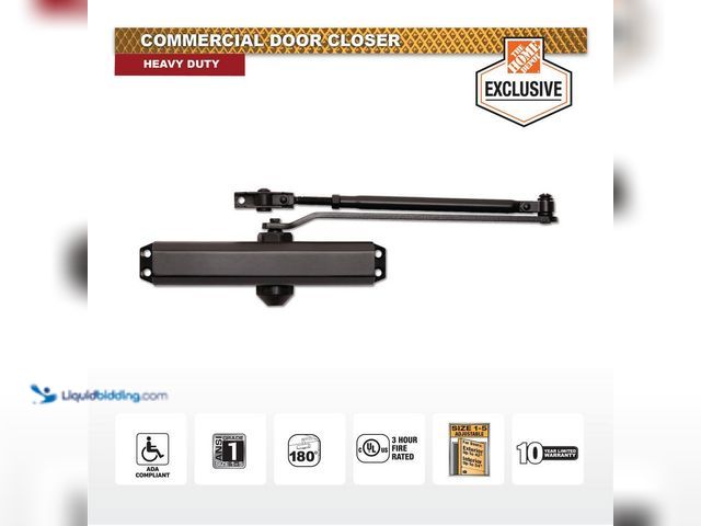 Lot 49-5552771 - Universal Hardware
Heavy-Duty Bronze Commercial Door Closer. Model # UH4032. Unused with attachment...