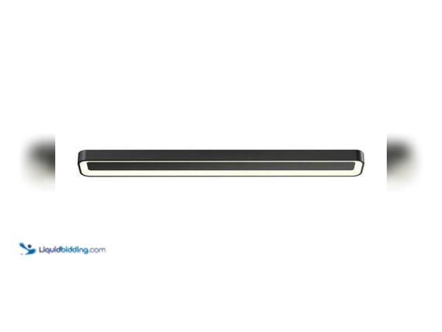 Lot 49-5544424 - Artika 5.98 in. Aiden Matte Black LED Flat Panel 30-Watt 5CCT Selected LED Integrated Linear Flat Pa...