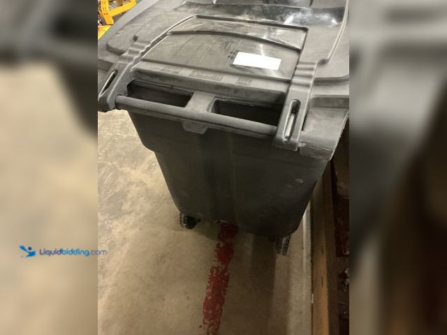 Lot 49-3539504 - Toter
96 Gallon Black Rolling Outdoor Garbage/Trash Can with Wheels and Attached Lid (scuffs and sc...