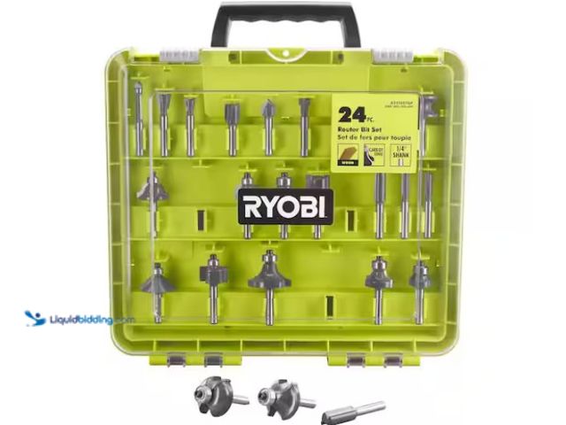 Lot 49-5574154 - RYOBI
24-Piece Router Bit Set. Model # A252401. New