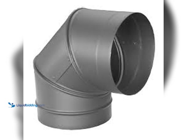 Lot 49-5485365 - DuraVent DuraBlack Stove Pipe 6in. Diameter 90° Elbow. Model # 6DBK-E90. Unused.