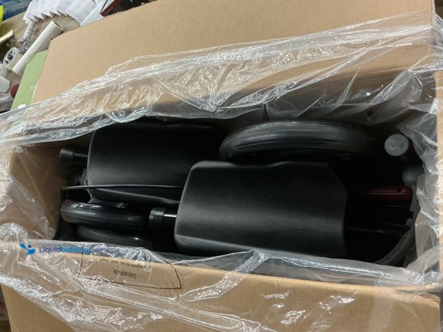 Lot 49-5463231 - HOMLAND Upright Walker for Seniors, Stand up rollator walker 8" Wheels (red) Unused