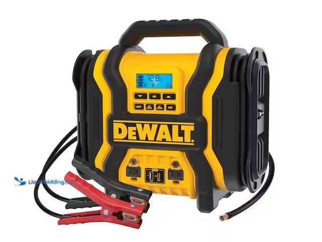 Lot 49-3472066 - DEWALT Portable Power 2000 Peak Amp Jump Starter w/Digital Compressor Model # DXAEPS14, Slightly Use...