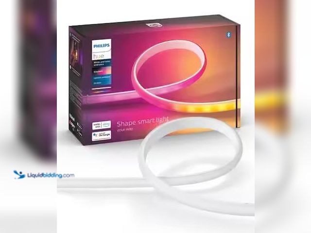 Lot 49-3637903 - Philips Hue 6.6 Ft. LED Smart Gradient Color Changing Strip Light Base Kit with Bluetooth, Model # 5...