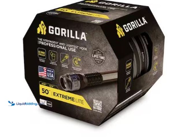 Lot 49-1625277 - Gorilla Extremelite 5/8 in. x 50 ft. Heavy Duty Garden Hose, Model # GRP55850, Unused.  Ref#SR0707