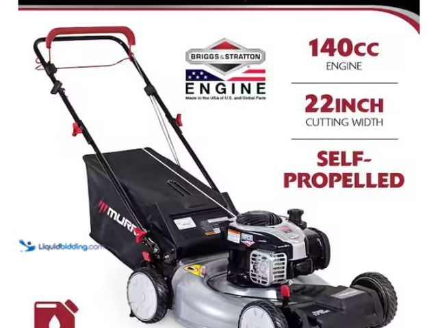 Lot 49-1624410 - Murray 22 in. 140 cc Briggs & Stratton Walk Behind Gas Self-Propelled Lawn Mower with Front Wheel Dr...