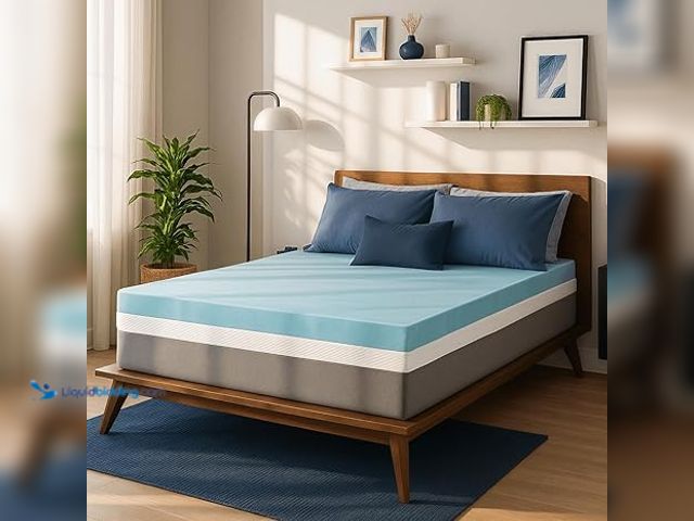 Lot 49-5448448 - King Size - Sure2Sleep Gel Swirl Memory Foam Mattress Topper - 3 Inch, Pressure Relieving, Cooling C...