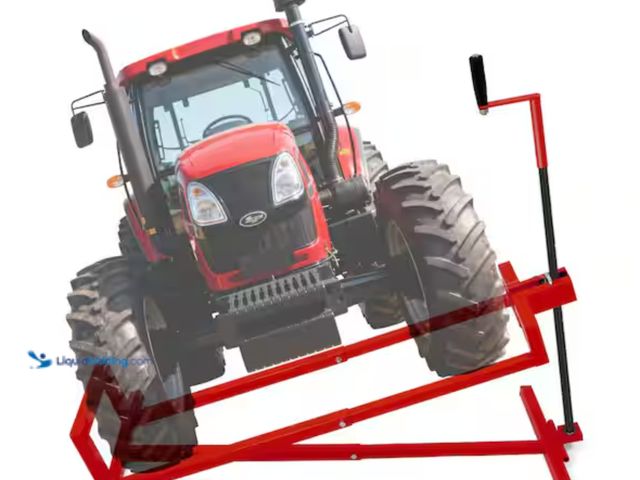 Lot 49-2000254 - Huluwat 800 lbs. Capacity Red Lawn Mower Lift for Riding Tractors, 45° Tilt Adjustable, 38.2 in. Max...