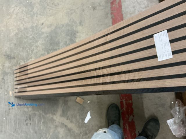 Lot 49-5445983 - Wood Slat Wall Panels 1 Pack Acoustic Wooden Panel for Wall, Soundproof 3D Fluted Panels for Interio...