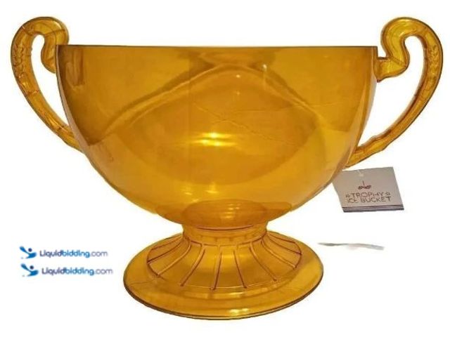 Lot 49-1627077 - Lot of (6) Target Bullseye Summer Golden Trophy Acrylic Ice Bucket, Model # 226927536499, Unused  Re...
