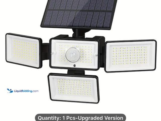 Lot 49-1805029 - New Solar Outdoor Lights with Motion Sensor and Remote Control