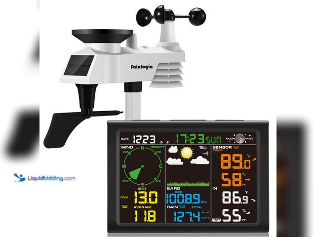 Lot 49-5437351 - Sainlogic Wireless Weather Station with Outdoor Sensor, 8-in-1 Weather Station with Weather Forecast...