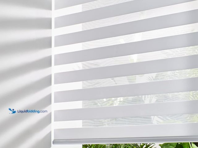Lot 49-3465330 - Persilux Zebra Blinds for Windows, Cordless Roller Shades Window Treatments (68" W x 72" H, White) L...