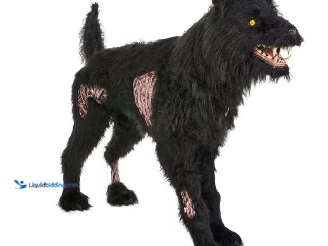 Lot 49-3519177 - Home Accents Holiday 5.5 ft. Gruesome Grounds Animated LED Fear Valley Wolf H8 (UNUSED)