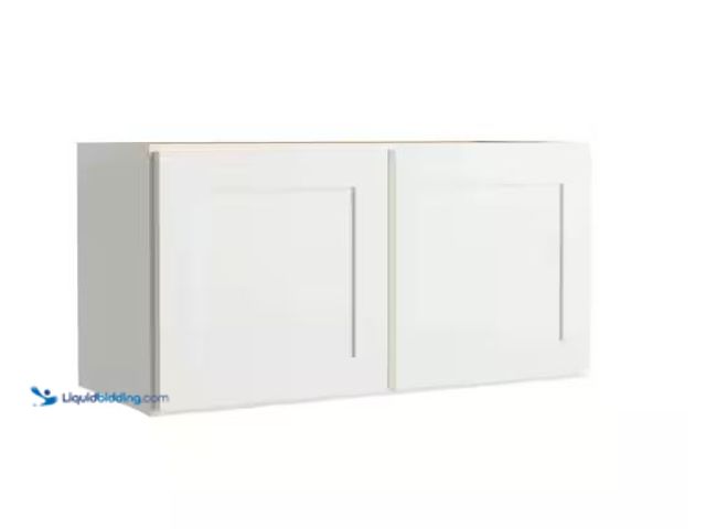 Lot 49-5573117 - Hampton Bay
Courtland 30 in. W x 12 in. D x 15 in. H Assembled Shaker Wall Bridge Kitchen Cabinet i...