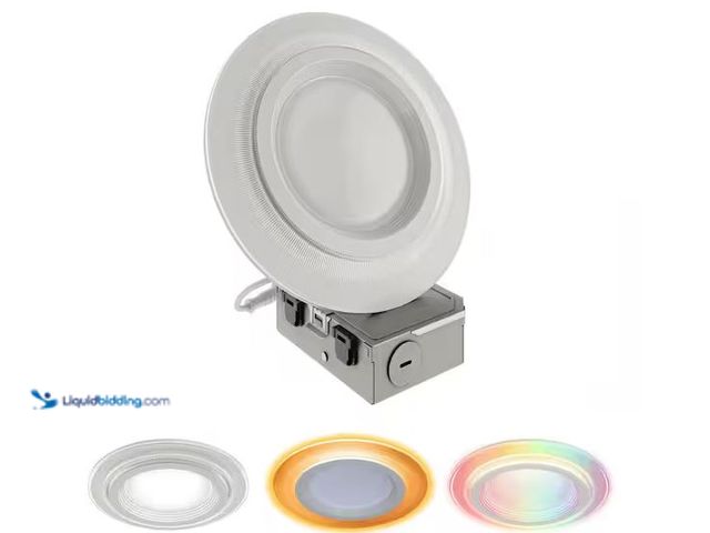 Lot 49-1576489 - Lot of (2) HALO RL Dual Zone 6 in. Smart Wi-Fi Canless Integrated LED Recessed Downlight Connected b...
