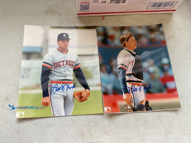 Lot 49-3708138 - Other LOT OF 2 DETROIT TIGERS AUTOGRAPHED 8X10 PHOTOS OF LEGEND MATT NOKES