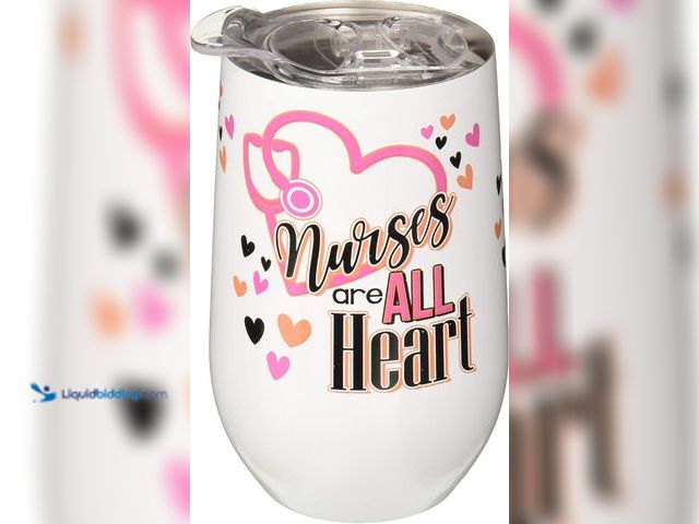 Lot 49-3513534 - Lot of 3. Spoontiques 16946 Nurses Stainless Wine Tumbler, White, Spoontiques Big Foot Stainless Ste...