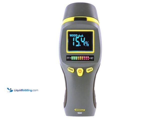 Lot 49-5452722 - General Tools
Combo Pin and Pinless Moisture Meter for Water Damage and Mold Prevention. SKU # 1002...