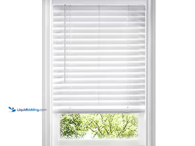 Lot 49-1627273 - Lot of (2) Home Decorators Collection White Cordless Faux Wood Blinds for Windows with 2 in. Slats -...