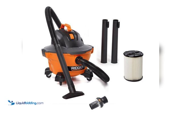 Lot 49-5552661 - RIDGID
6 Gal. 3.5 Peak HP NXT Shop Vacuum HD0600 Wet Dry Vac with General Debris Filter, Hose, Acce...