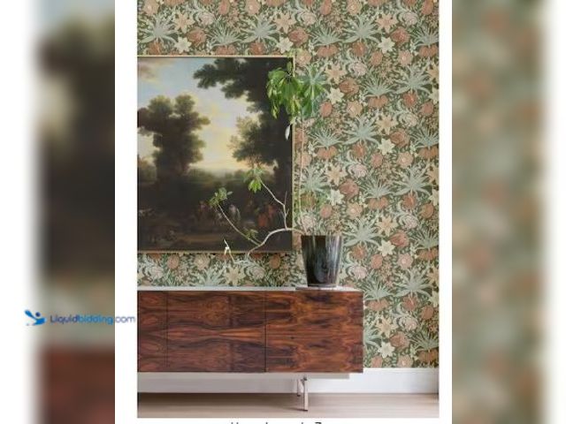Lot 49-2004399 - Approx. (57) Sq. Ft. of Cecilia Moss Tulip and Daffodil Non-Pasted Non-Woven Paper Wallpaper, Model ...