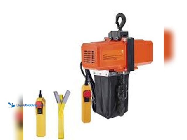 Lot 49-5411762 - SKYSHALO 1100 lb. Electric Chain Hoist 15 ft. Lifting Height, 120 V Electric Hoist, Single Phase Ove...