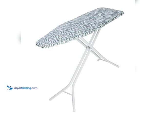 Lot 49-1625795 - Mainstays Full‑Size 4‑Leg Ironing Board – 53" x 14", Adjustable Height, Steel Frame, Thick Padded Co...