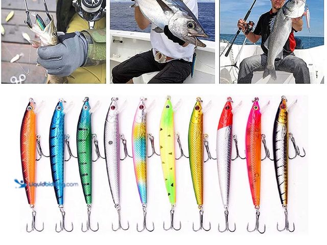 Lot 49-5393316 - Fishing Lure 10 Piece Set 3.97" 9g Various Colors - NEW - Includes 10 Different Crank Bait Lures in ...