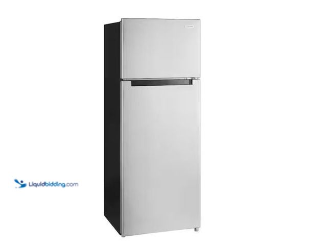 Lot 49-2020638 - Vissani 7.2 cu. ft. Top Freezer Refrigerator in Fingerprint Resistant Stainless Steel Look, Model # ...