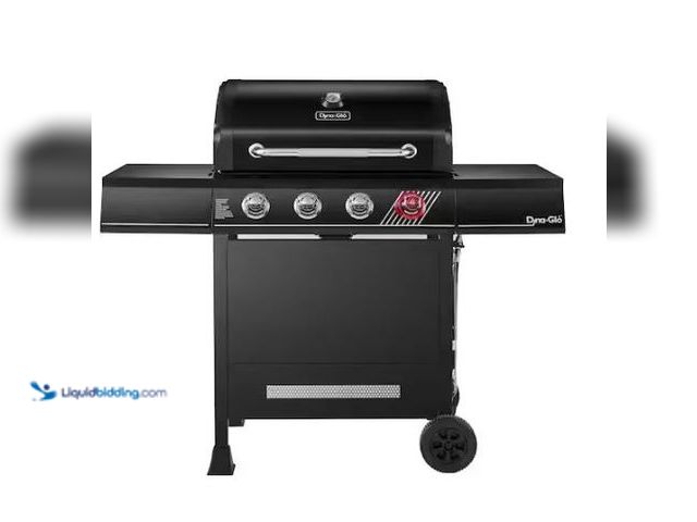 Lot 49-1549242 - Dyna-Glo 4-Burner Propane Gas Grill in Matte Black with TriVantage Multifunctional Cooking System Mo...