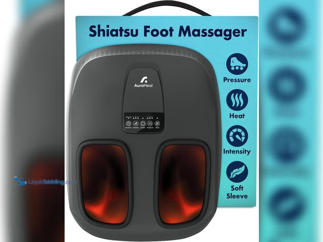 Lot 49-5553109 - Aura Heal Shiatsu Foot Massager with Heat & Deep Kneading - Relieves Plantar Fasciitis, Neuropathy &...