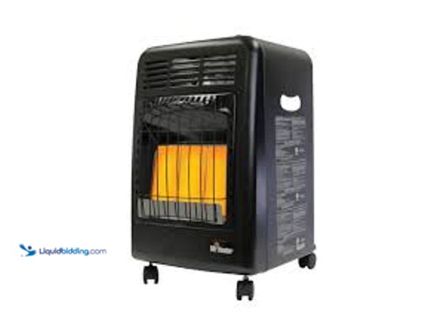 Lot 49-5488190 - Mr. Heater 18,000 BTU Cabinet Propane Outdoor Space Heater with Hose and Regulator. Model # MH18CH. ...