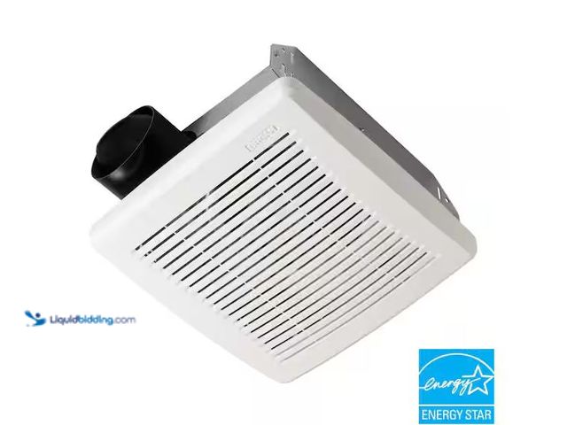 Lot 49-5561059 - Broan-NuTone
50 CFM Ceiling Bathroom Exhaust Fan with No‑Cut Installation, Quiet Operation, Unused