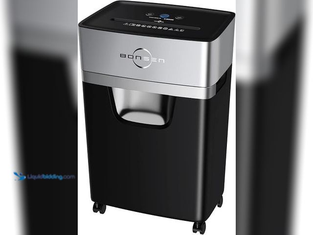 Lot 49-1631884 - 16-Sheet Heavy Duty Paper Shredder for Office, 60-Minute Running Time Cross-Cut CD Shredder with 60d...